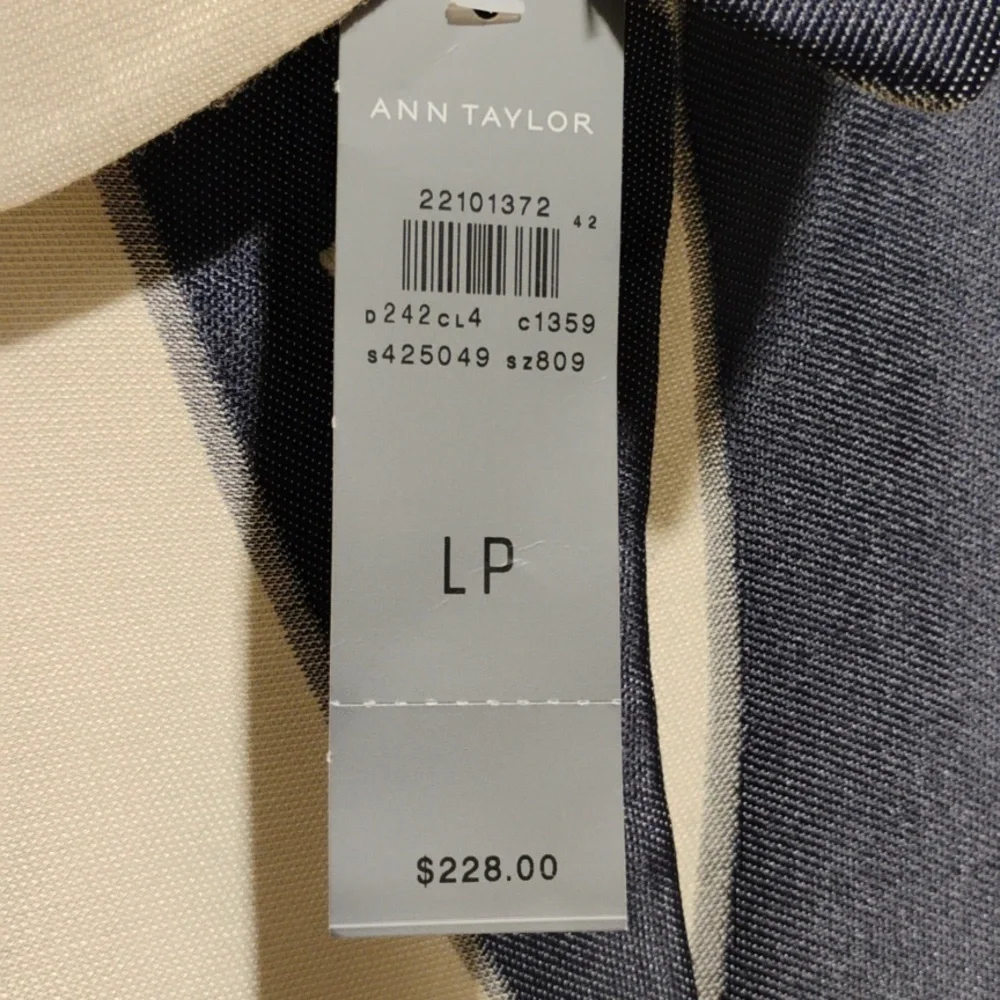 SALE! NWT Ann Taylor Petite Classy Multicolor Long Silky Soft Jacket (X-54) - Picture 4 of 14